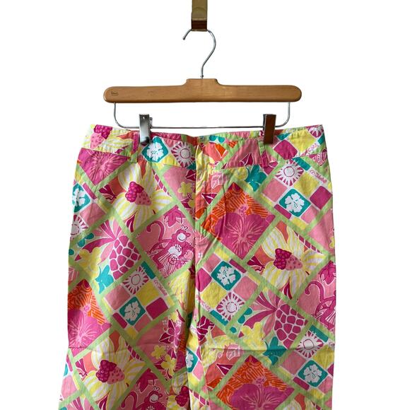 Lilly Pulitzer Diamond Head Patch hula monkey Capri pants 8 - Picture 2 of 5